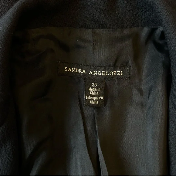 Sandra Angelozzi Tailored Tie front Blazer Black - Picture 9 of 13